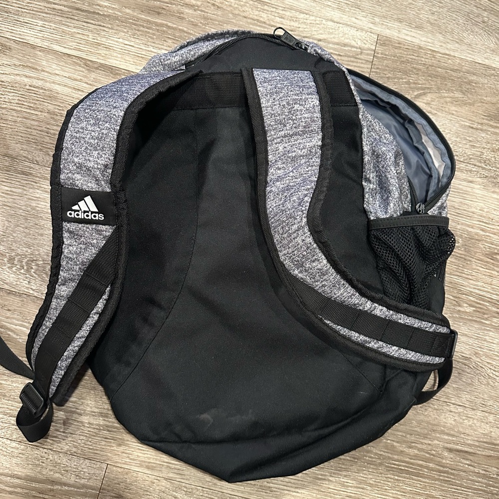 Adidas Heather Gray and Black Backpack with Red Accents - Picture 4 of 4